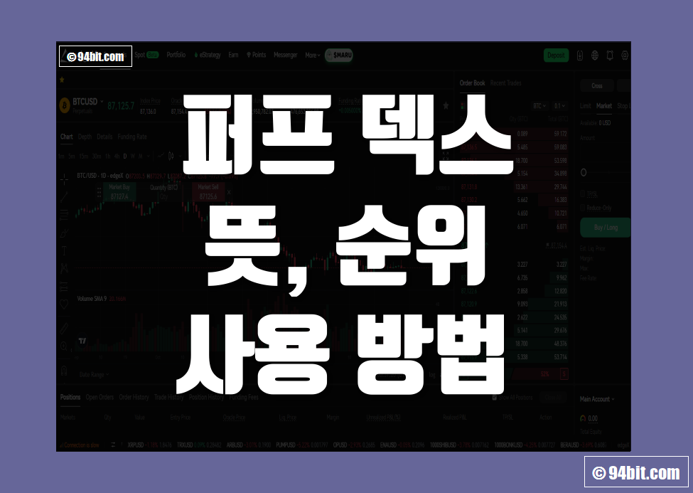퍼프 덱스(Perp DEX) 거래소 란 퍼페추얼 덱스 뜻 및 순위 그리고 사용 방법